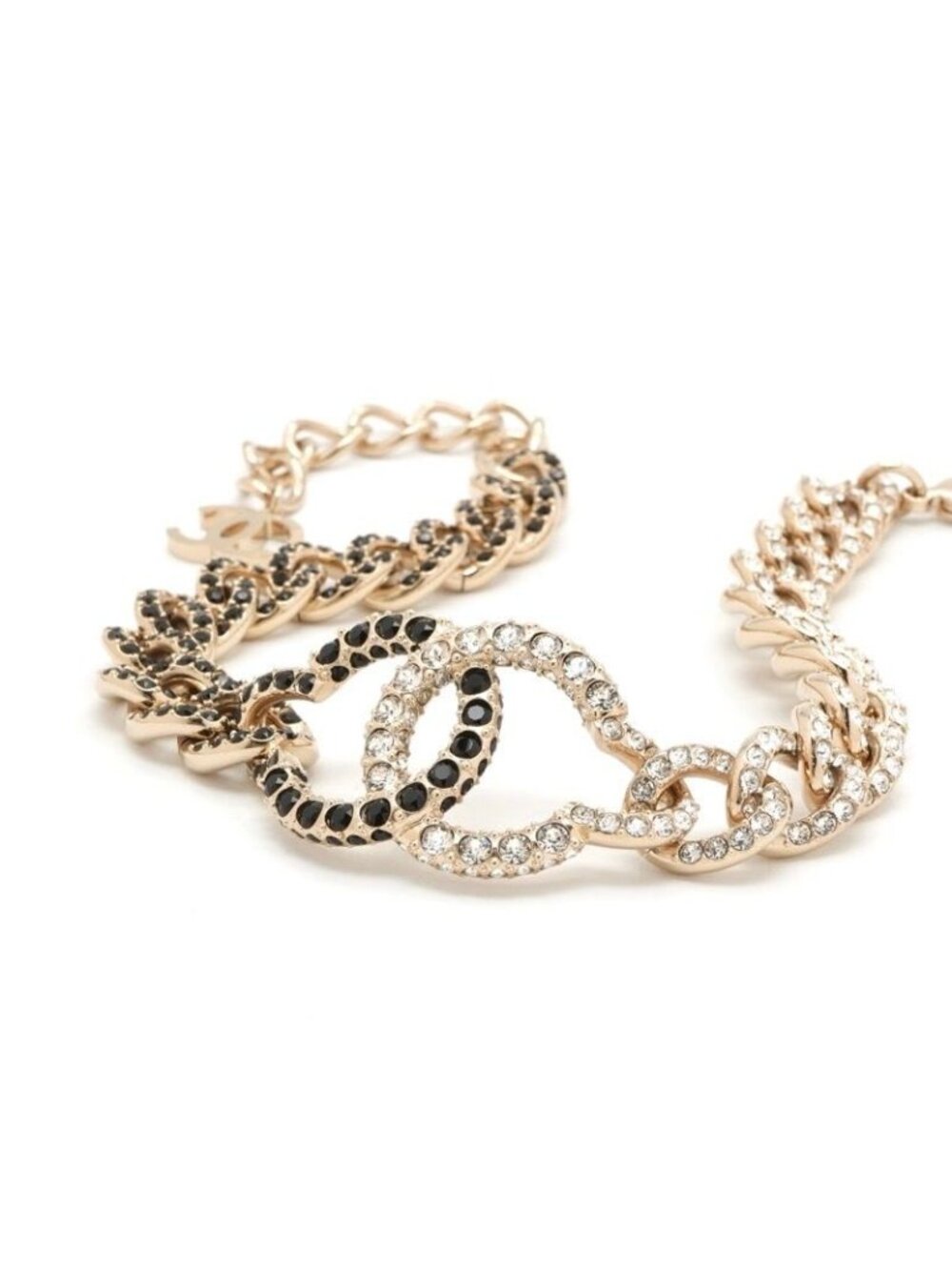 Chanel Choker Gold Coco Mark Rhinestone
